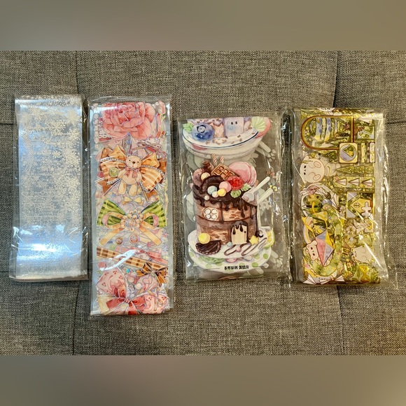 Waterproof PET Tape cute,Flower, journal sticker, Notebook,unicorn,hand account - Picture 3 of 7